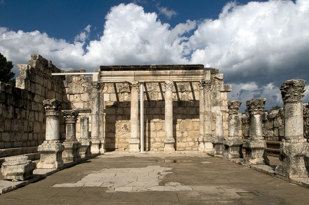 Ruins of a later synagogue at Capernaum