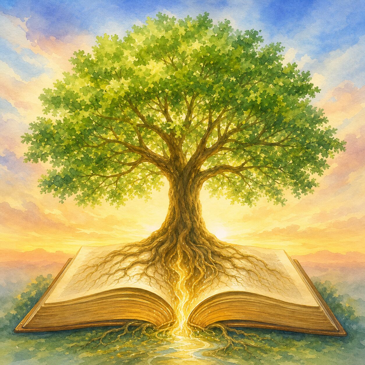 Illustration · AI-generated (Codex/ChatGPT) — symbolizing the disciple who is rooted in the word and bears fruit.