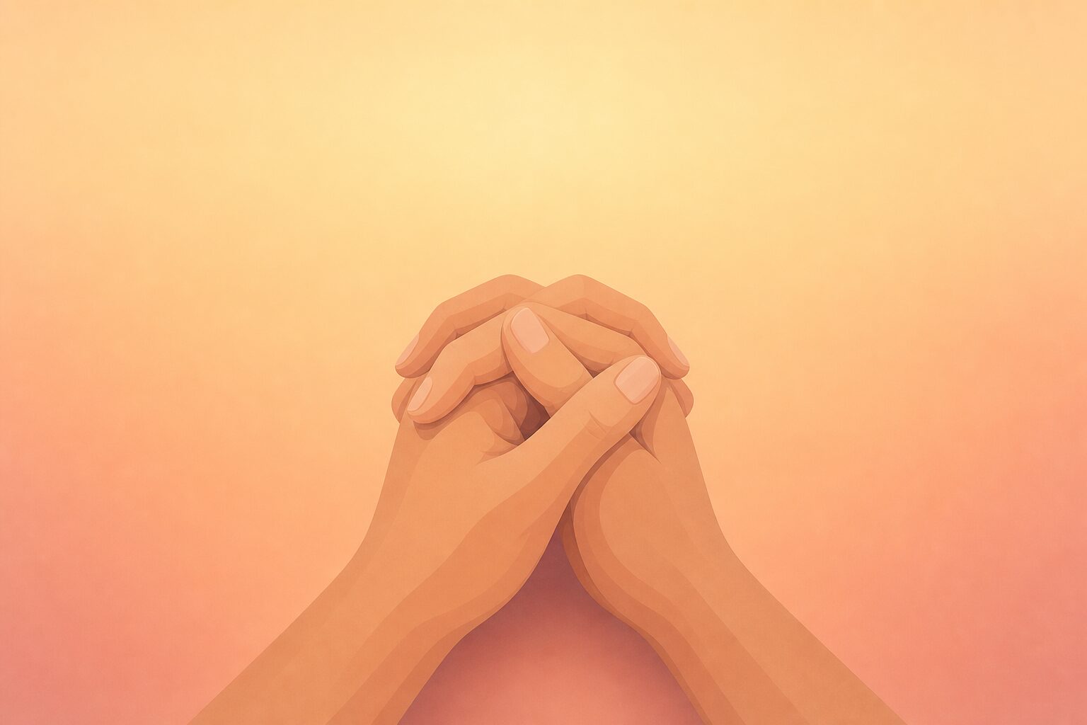 Clasped hands — discipleship in prayer means raising up people who pray day by day.