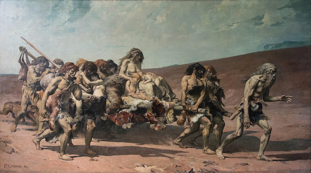 Fernand Cormon, “Cain” (1880), Musée d’Orsay — Cain and his clan on the move, made “a fugitive and a vagabond in the earth” under the curse (Genesis 4:12).