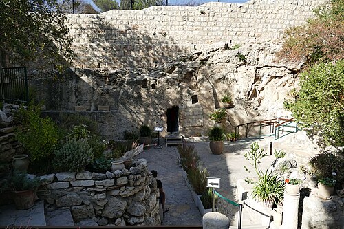 The entrance to the Garden Tomb in Jerusalem