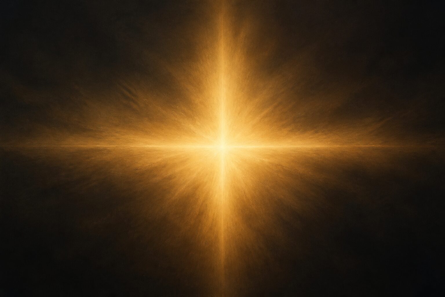 Light in the shape of a cross shining in darkness — from shadow to Christ the substance