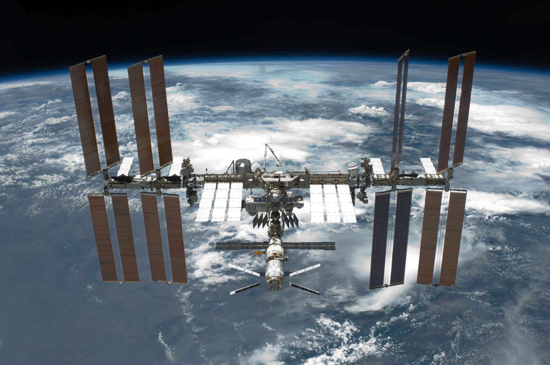 The International Space Station orbiting Earth