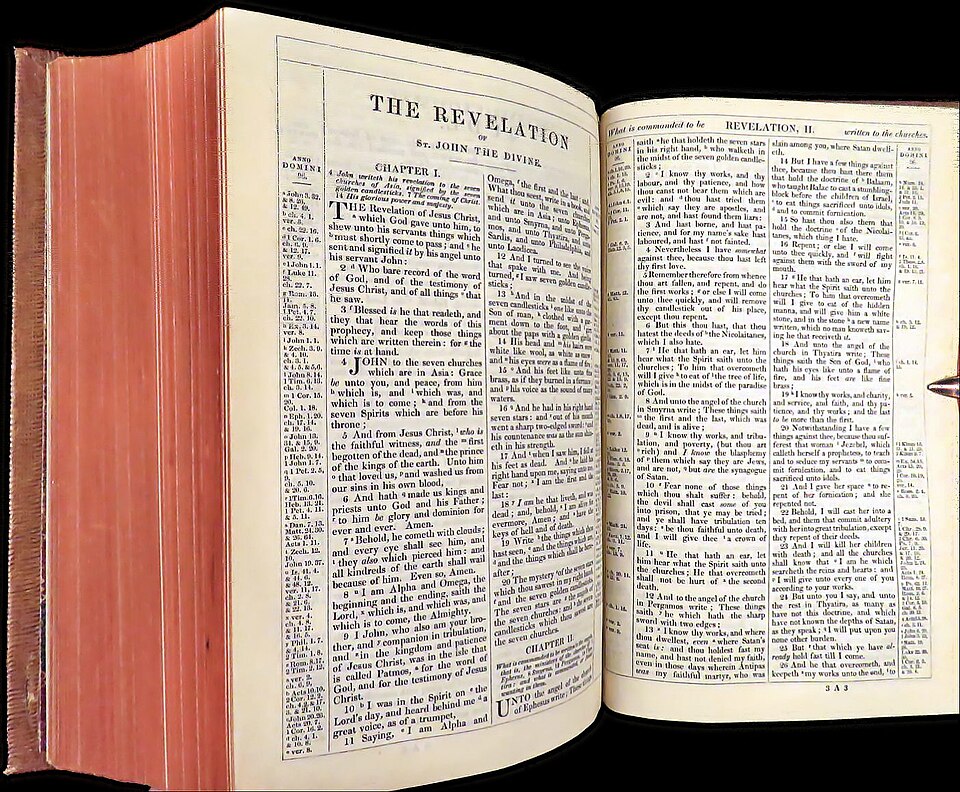 An open Bible