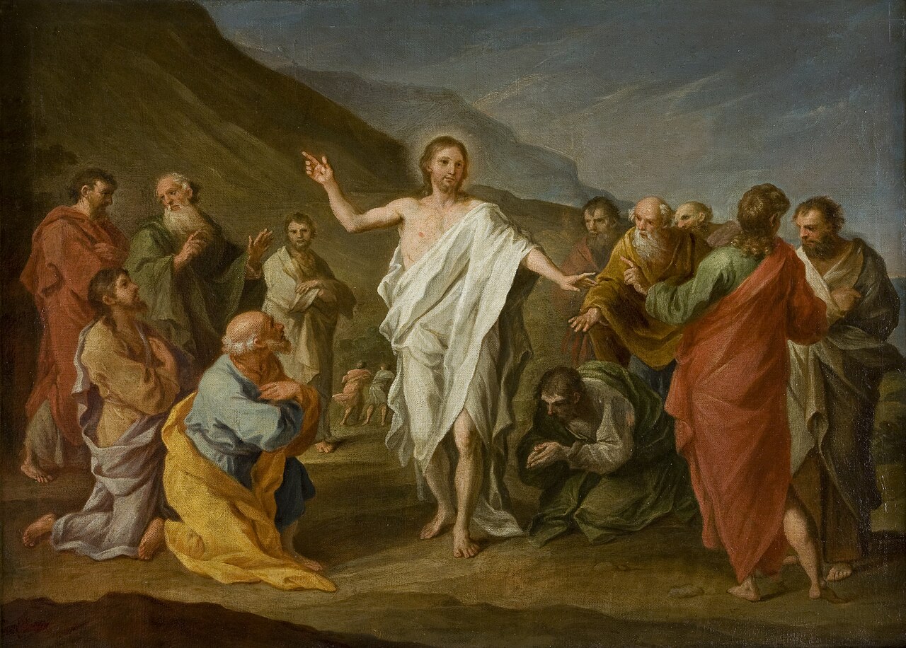 The risen Christ appears to the apostles and commissions them (Szymon Czechowicz, 18th c.)