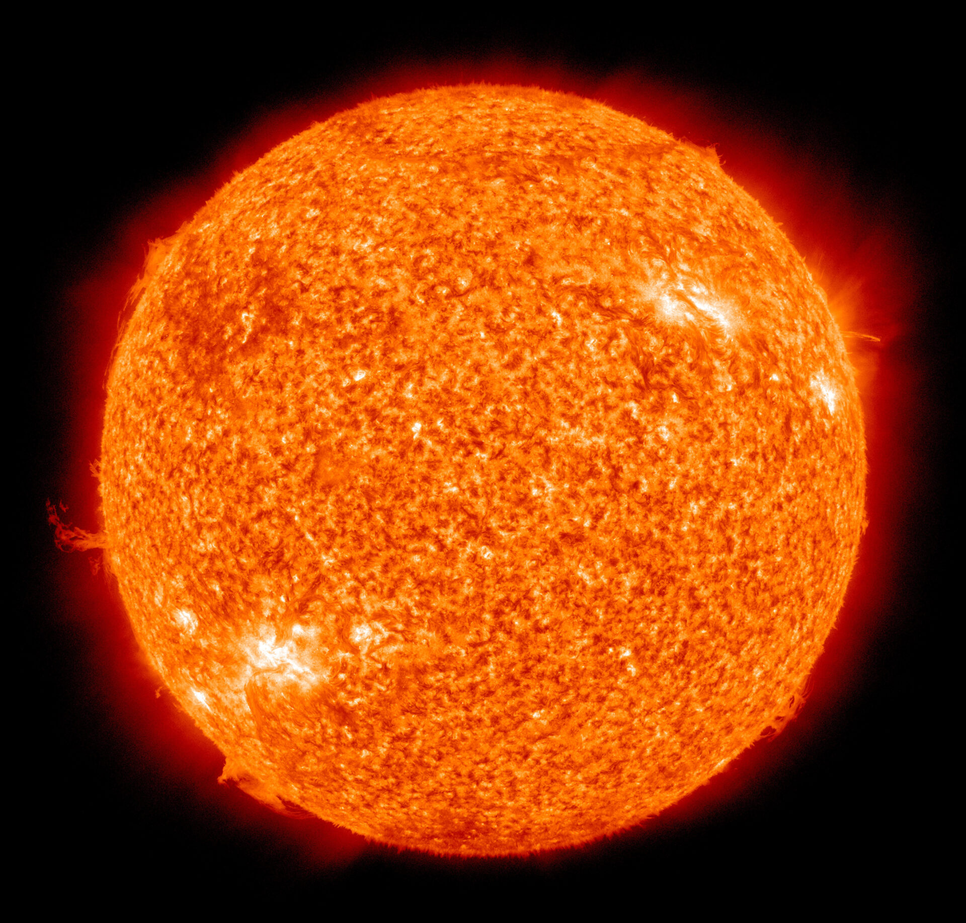 The sun's surface, photographed by NASA's Solar Dynamics Observatory