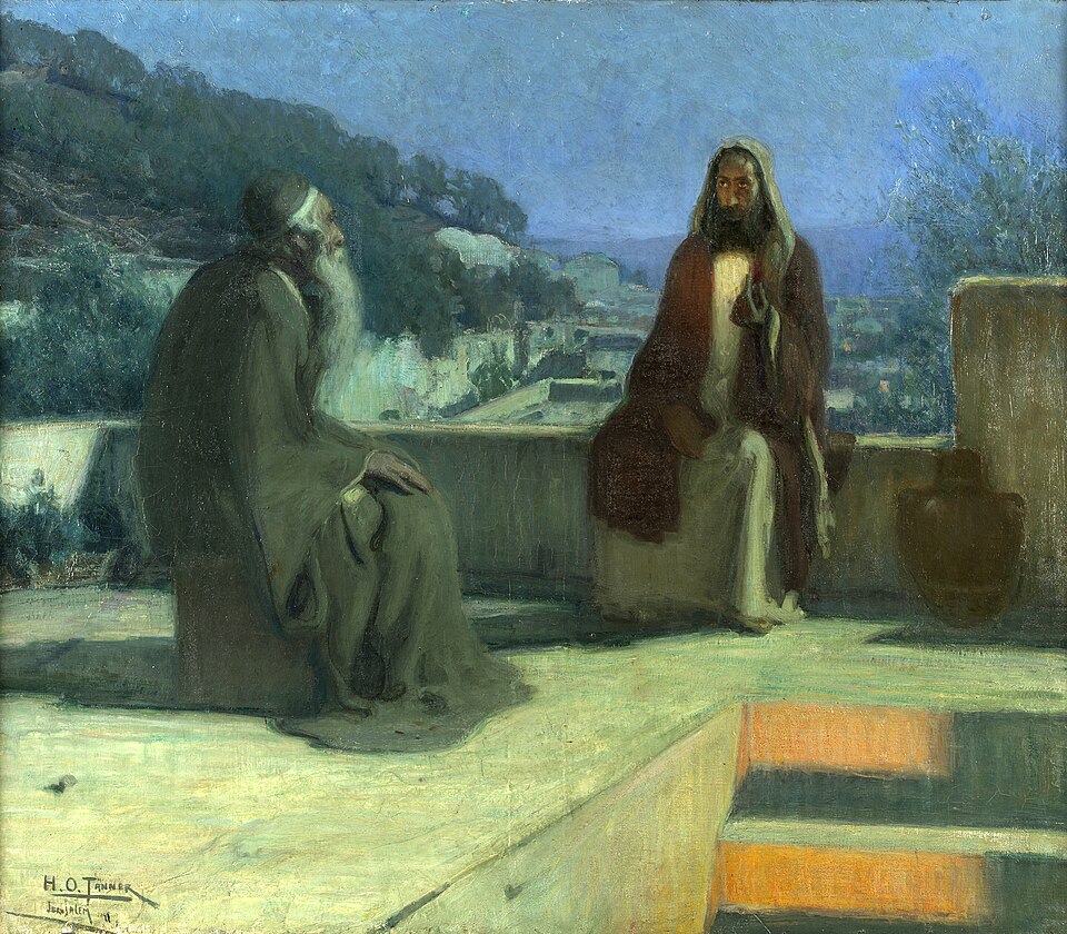 Henry Ossawa Tanner, Nicodemus Visiting Jesus — the night conversation on the rooftop
