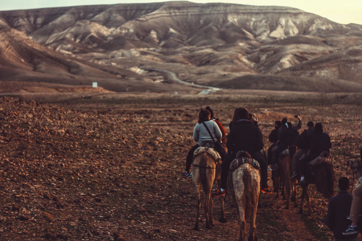 Rocky terrain of the Negev wilderness in Israel