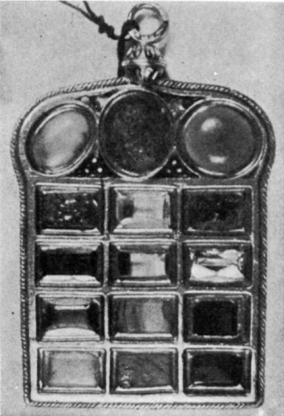 A 17th-century imitation of the high priest's breastplate — twelve stone settings in four rows