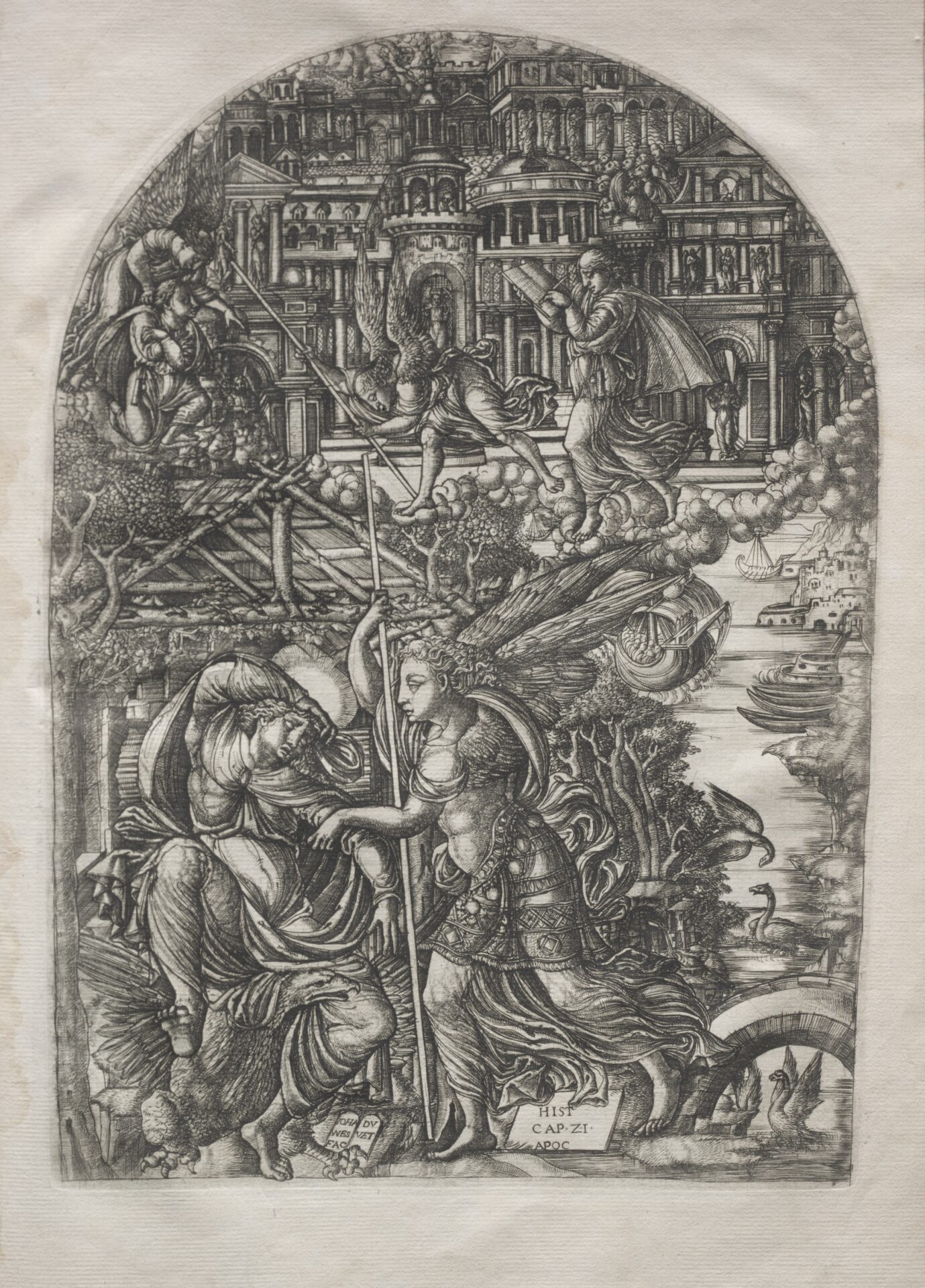 Jean Duvet, The Angel Shows Saint John the New Jerusalem, engraving