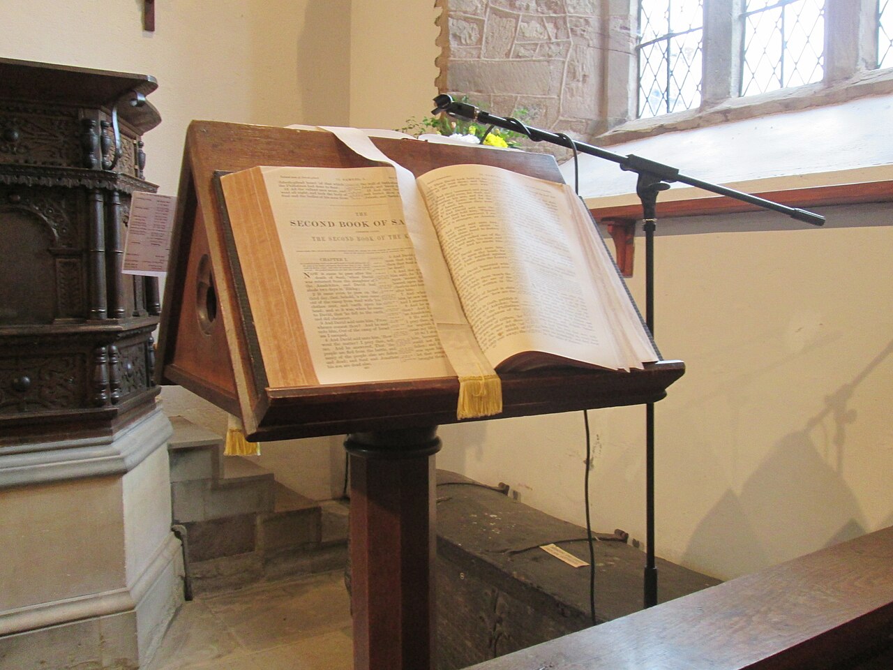 An open Bible