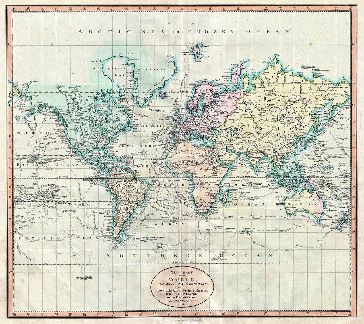 An antique world map