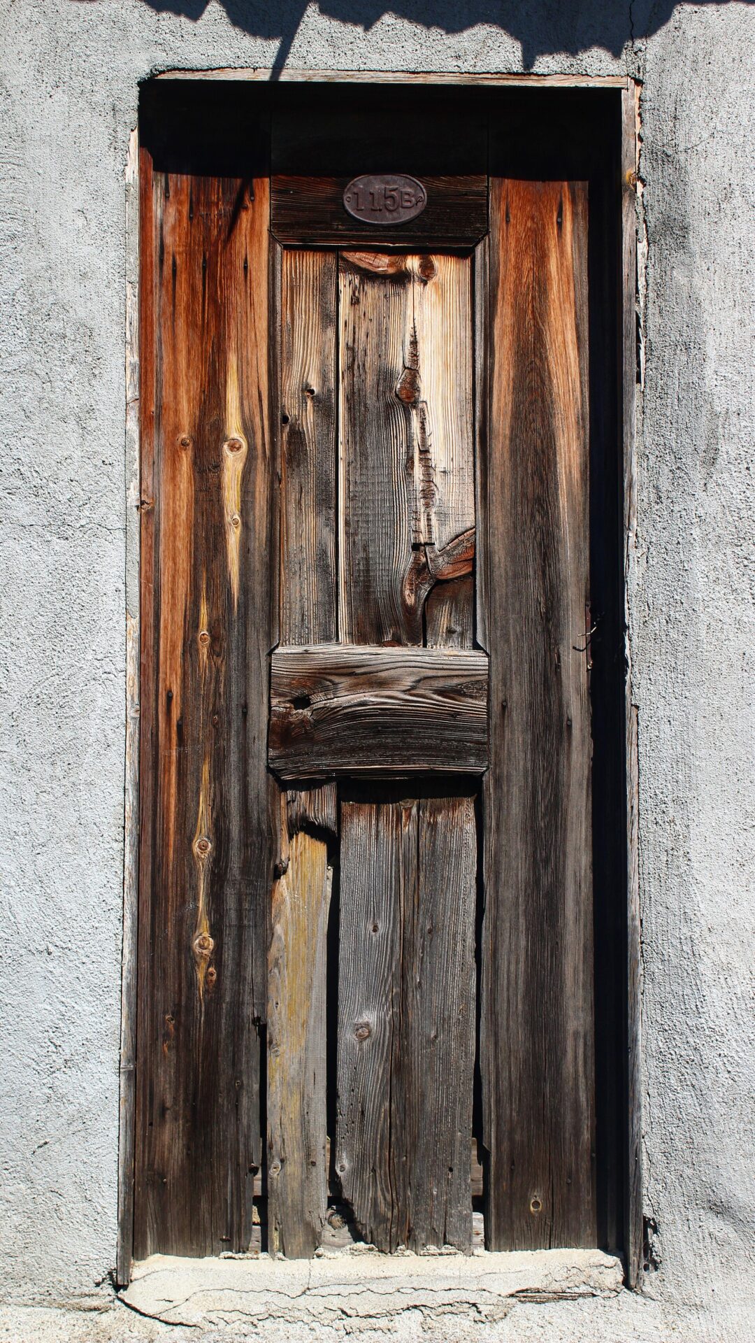 An old wooden door — 'Knock, and it shall be opened unto you' (Luke 11:9).