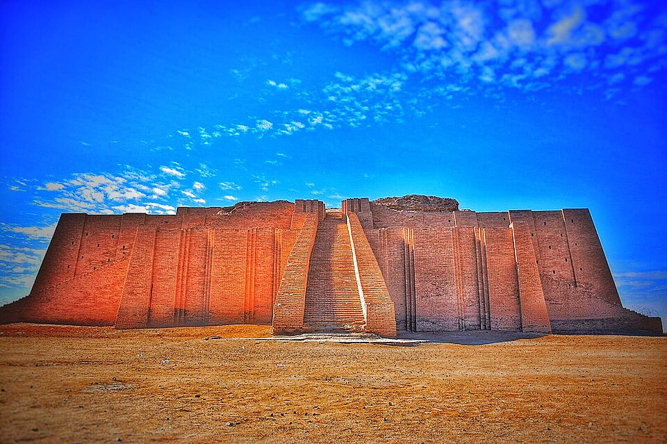 Ruins of the ziggurat at Ur in southern Iraq