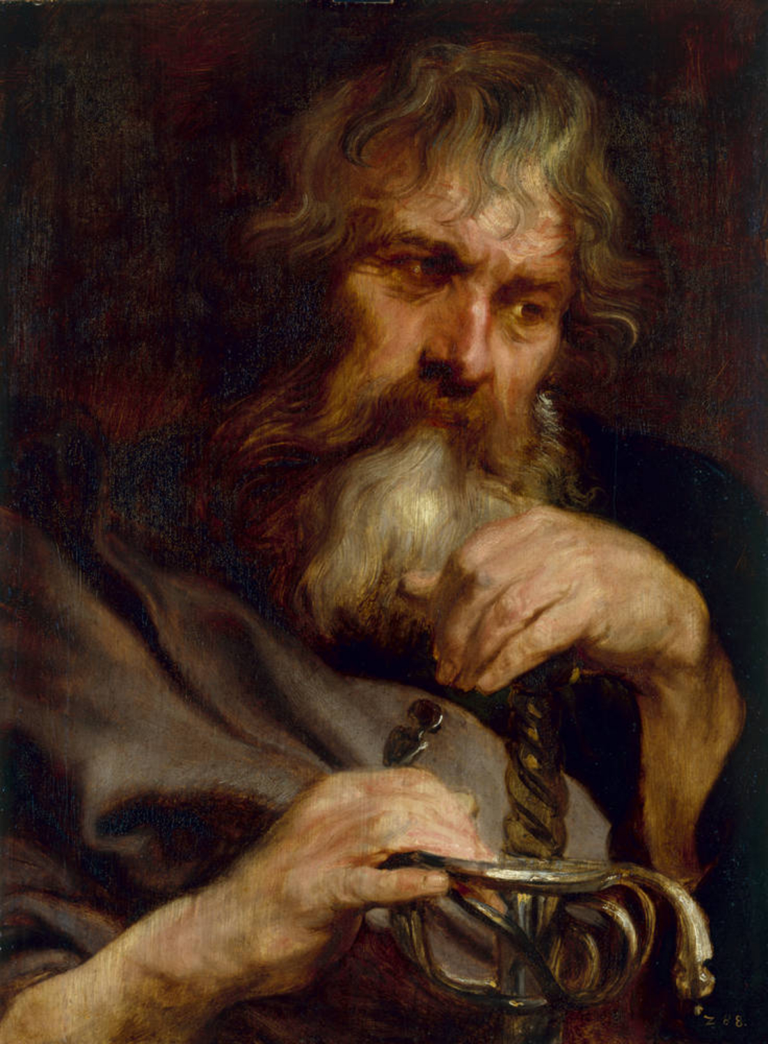 Anthony van Dyck's painting of the apostle Paul holding a sword