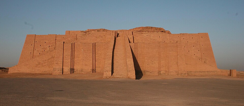 Ruins of the ancient ziggurat of Ur in Mesopotamia
