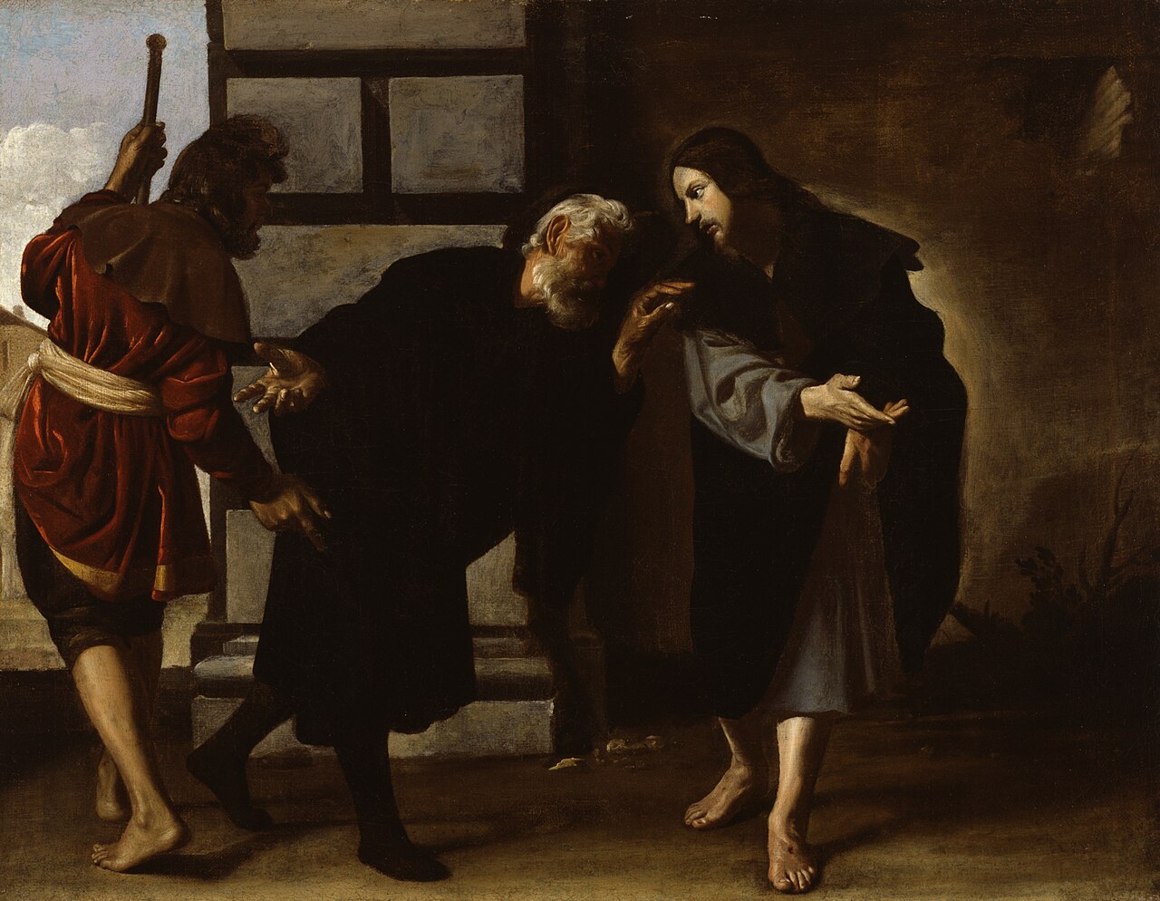 Painting of the risen Jesus appearing to two disciples