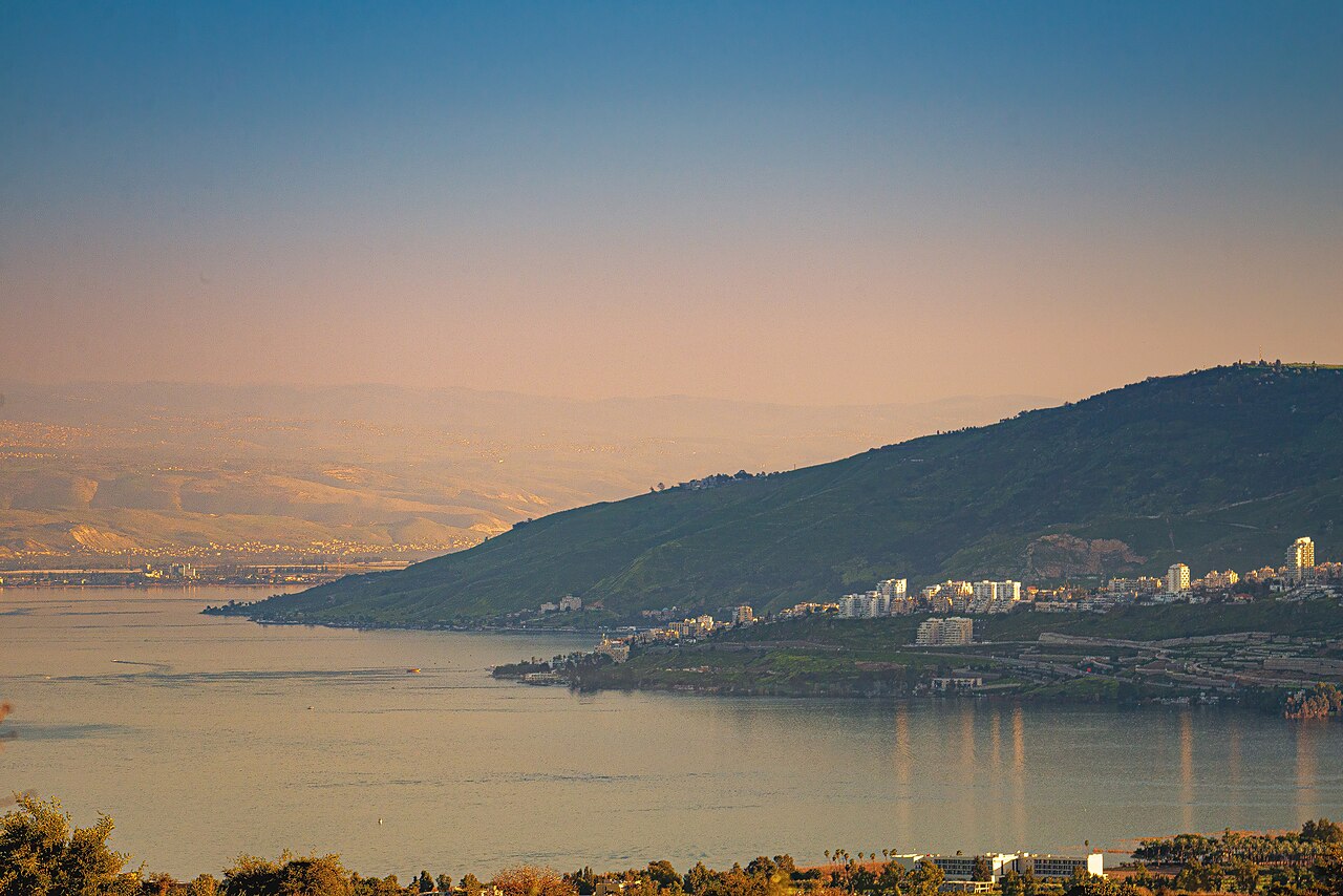 The Sea of Galilee viewed from Kahal today, recalling the region where Jesus gave the Great Commission.